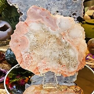 Pink Amethyst and Quartz slab 6.4" x 5.8"